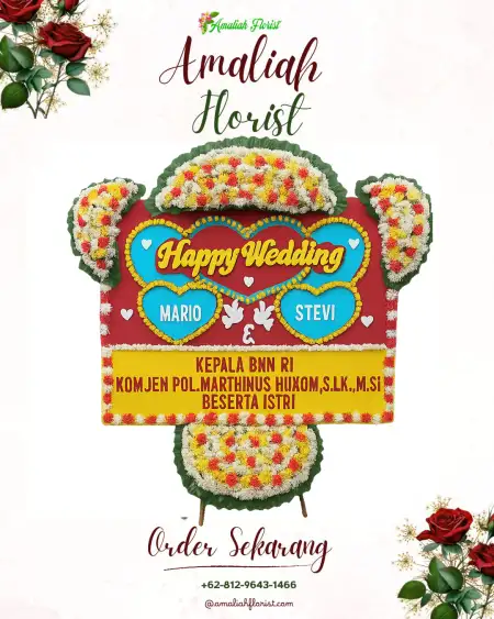 Papan Bunga Pernikahan Blacanan
